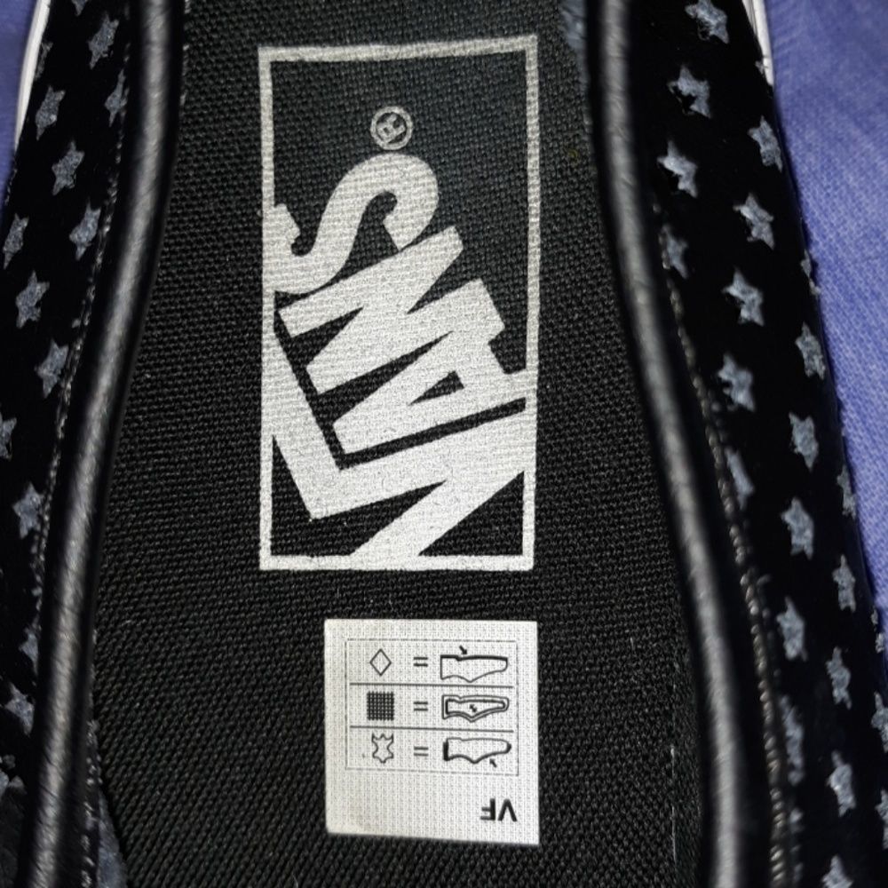 Vans Black Star Perf Lace Up Skate Shoes W7 M5.5 - Picture 6 of 8
